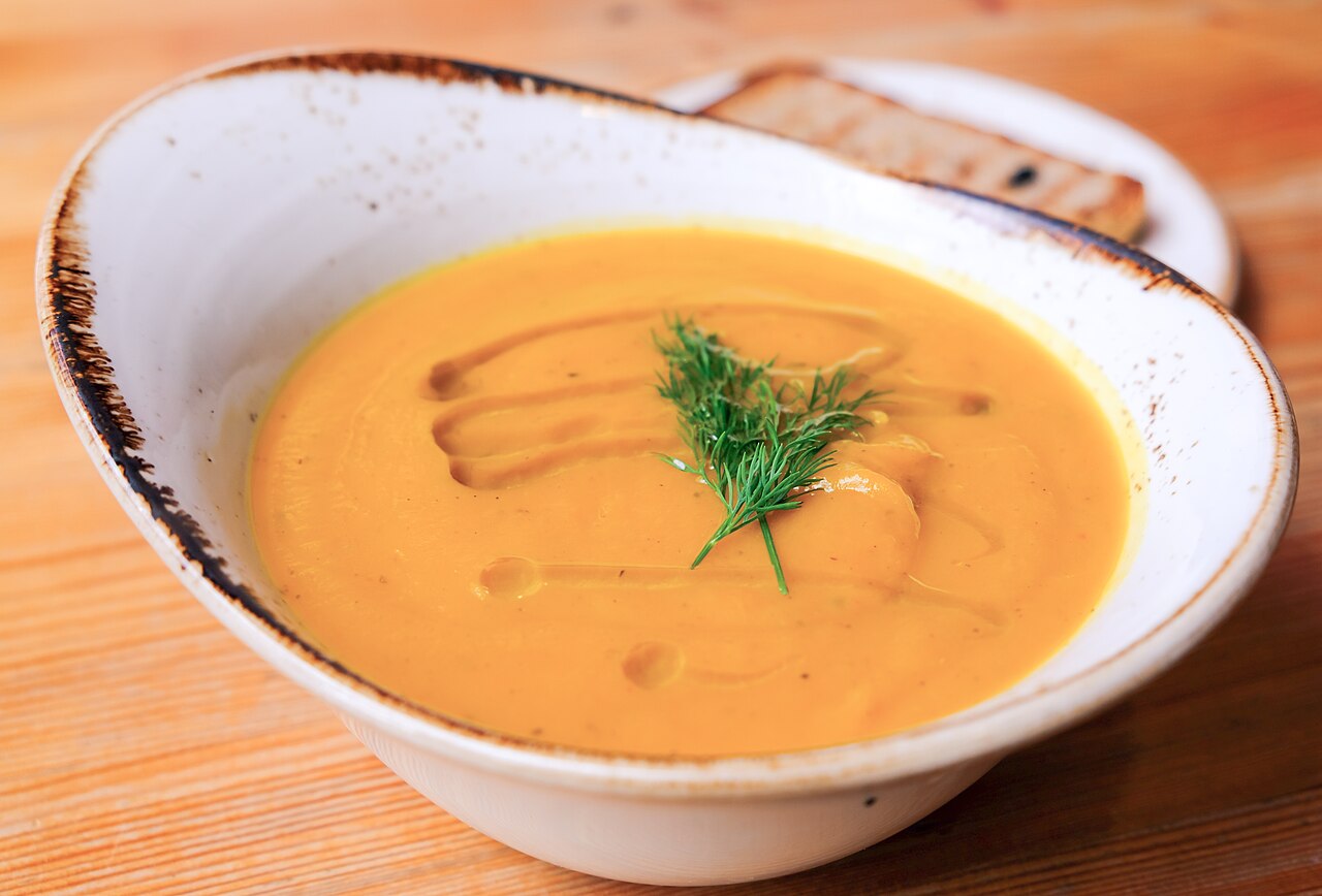 Hug-in-a-Bowl Tomato Soup, ready to serve